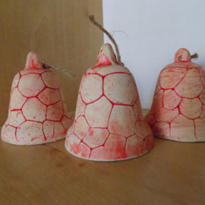 Keramický zvoneček/červený (8 cm)